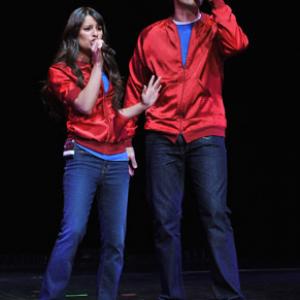 Lea Michele and Cory Monteith at event of Glee 2009