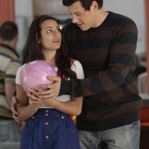 Still of Lea Michele and Cory Monteith in Glee (2009)