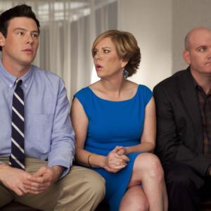 Still of Mike O'Malley, Romy Rosemont and Cory Monteith in Glee (2009)