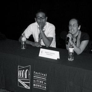 With Pepe Guevara at the Morelia Film Festival, MEXICO (2010)