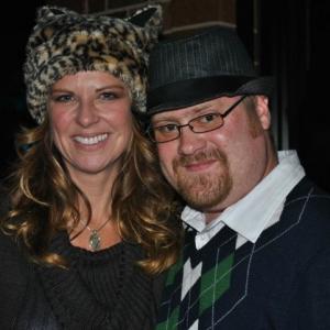 with Mo Collins of MadTV fame at the Boomstick Films Holiday Party, 2010
