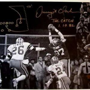 Over 150 NFL field shows The Catch Howarth in photo directly under the ball 49ERS Entertainment