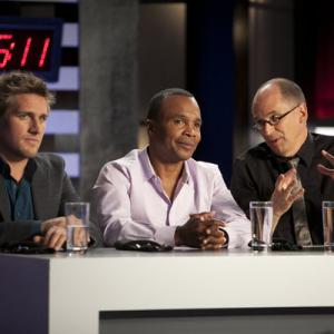 Still of Sugar Ray Leonard James Oseland and Curtis Stone in Top Chef Masters 2009