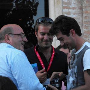 Nikolas Grasso with Edoardo and Dante Ferretti at the 
