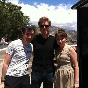 Mariana Preda and Nikolas Grasso with actor and musician Kyle Eastwood