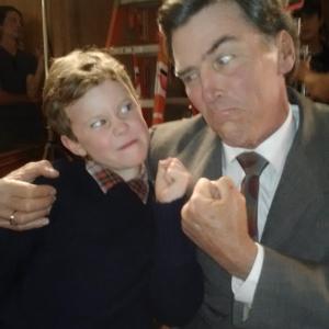 J.P. Vanderloo giving me a hard time on the set of WISH YOU WELL (2013). He's little, but, what a scrapper!