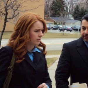 Prosecuting Attorney Pauline Ann Johnson and Defence Attorney Sherzad Sinjari outside the courthouse in Guilty Innocence 2010