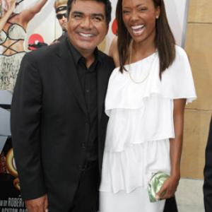 George Lopez and Aisha Tyler at event of Balls of Fury (2007)
