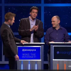 Chris Hardwick Jesse Joyce and Todd Barry on midnight on Comedy Central
