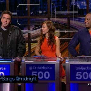 Jesse Joyce Esther Ku and Al Jackson on midnight with Chris Hardwick on Comedy Central