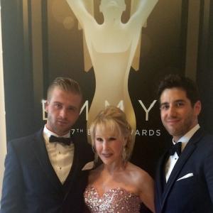 Emmys 2015 with Director Adam Marino and ProducerActor Tommy Kijas for New Thriller shooting in October 2015 Trish Cook cast
