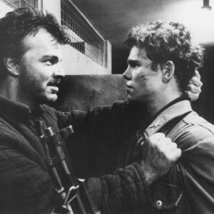 Still of Kevin Dillon and Edward Albert in The Rescue (1988)