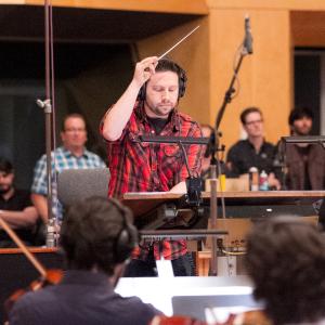 Conducting the Hollywood Studio Symphony at Foxs Newman Scoring Stage as part of the ASCAP Film Scoring Workshop Aug 1 2014