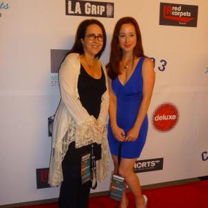 With Valerie Landsburg at HollyShorts Film Festival opening night