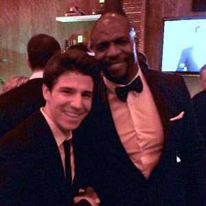 Michael Grant with Terry Crews at the Golden Globes After Party