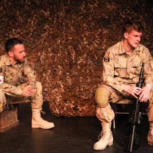 Dylan Stuckey and Michael D. Finley in This Is War directed by Ronan Marra at Signal Ensemble Theatre (2013)