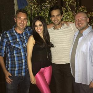 Ana Maria in Novela Land wrap party  with leads Edy Ganem and Michael Steger and Producer Shane OBrien