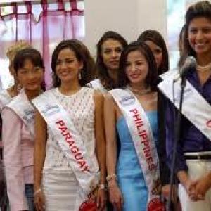 Miss Tourism International Megha Nabe speaks in Kuala Lumpur, Malaysia