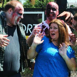 On set for Zombie Olympics 2012 with CarrieEllen Zappa Nathan Lewis Johnathen Long Chris Singleton