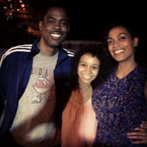On Set with Chris Rock and Rosario Dawson