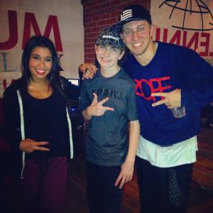 Weston working with choreographers & dancers Dana Alexa & Matt Steffanina at Millennium Dance Complex