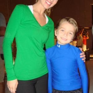 Weston McClelland and friend, actress, Ms. Meaghan Cooper on-set in Houston, TX.