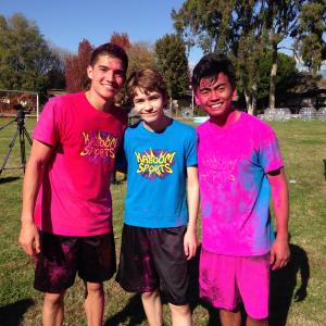Weston working with the YouTubers the Wassabi Brothers  Fred TV
