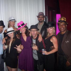 With wild  crazy friends at the 20th Annual Hat Extravaganza Party in Hollywood CA on Sept 7 2011