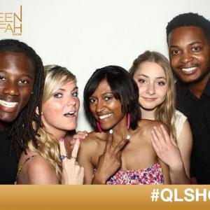 Jessica Higgins and The Queen Latifah Show Audience Coordinators having fun at the Selfie Station backstage.