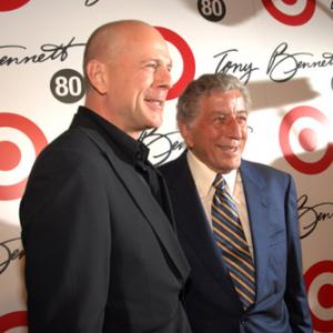 Bruce Willis and Tony Bennett