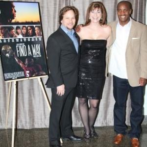 Jennifer Russoli and Elijah Chester are pictured here with Cranston for the Find A Way premiere in Burlington NC Warner Word Entertainment will distribute the film nationally