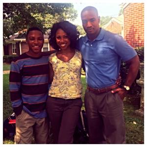 On location in Atlanta Ga for NBCs Game of Silence Cranston was cast in the role of Tom Cook He is pictured here with castmates McCarrie McCausland and Keena Ferguson