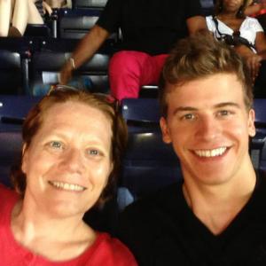 Catching an Atlanta Braves game with Barrett Carnahan after Drop Dead Diva shoot.