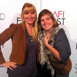 Thia Schuessler with director Lindsay MacKay attending a screening of CLEAR BLUE at Graumans Chinese Theatre for the 2011 AFI Fest