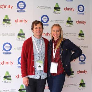Filmmaker to Watch Award nominees Rex New and Thia Schuessler at the premiere of their film HOUSESITTER at the 2014 Atlanta Film Festival