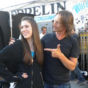 Robert Carlyle and Savannah Lathem on set of Feature Film 