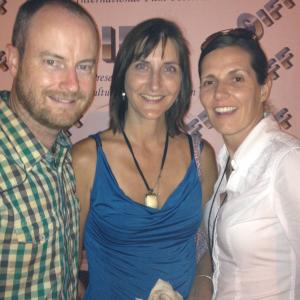 Rob Hay, Kim Faires, and Lori Ravensborg Schofield at the 2011 Oceanside International Film Festival.