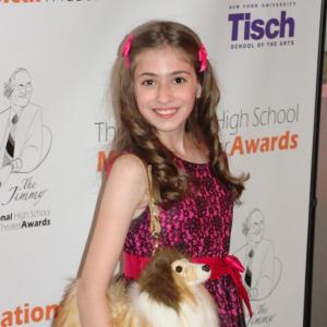 Brigid Harrington on the red carpet at the third annual National High School Musical Theater Awards at the Minskoff Theatre