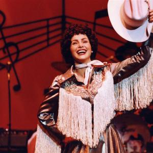 Stevie Vallance as Patsy in stage production Just A Closer Walk with Patsy Cline 90s
