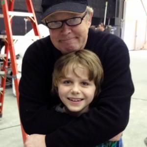 Griffin Kane with Director Jay Russell behindthescenes of One Christmas Eve 2014