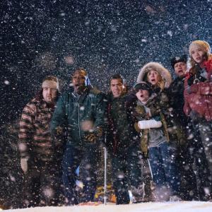 Griffin Kane with Anne Heche Alissa Skovbye Kevin Daniels and Carlos Gomez on the set of One Christmas Eve 2014