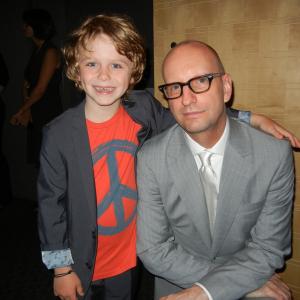 Griffin Kane with Director Steven Soderbergh at the Contagion premiere NYC 2011