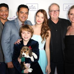 Griffin Kane with Brian Tee Carlos Gomez Alissa Skovbye Jay Russell and Anne Heche at the Red Carpet Premiere for One Christmas Eve