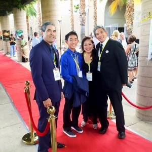 On the Red Carpet: San Diego International Kids' Film Festival Award Ceremony - Lead actors Chris Tashima and Kyler Sakamoto (and Kalene & Karl Sakamoto) representing 