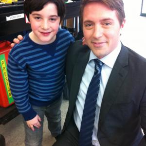 Jayden on set with Beck Bennette as they film the newest Its Not Complicated commercial for ATT