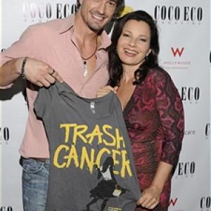Actor Thierre Di Castro and actress Fran Drescher attends Coco Eco Magazine Hosts Fran Drescher Trash Cancer Campaign VIP Cocktail Celebration at The Residences At W Hollywood on September 20 2012 in Hollywood California