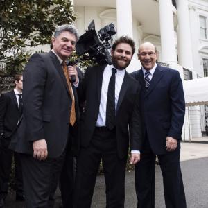 During the LA Kings 2015 visit to the White House, Aaron Brenner with LA Kings Hall-of-Fame broadcasters Nick Nickson and Bob Miller.