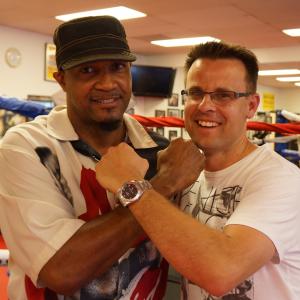 Lincoln Fenner with Former World Champion Boxer - Arthur 