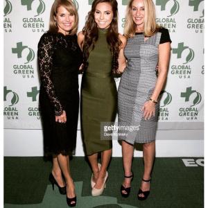 Katie Couric, Courtney Turk, and Tracy Pollan attend the 2015 Global Green USA Benefit The Future of Food at the Glasshouses in NYC