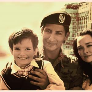Delta Force Operator Sam Rai Alex Kruz with his family before flying out again The happy stolen moment captured hiding the tension caused by the absenteeism of the soldier in his familys life